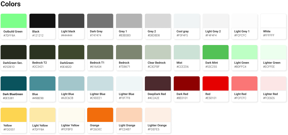 Outbuild - Design System - Color Palette