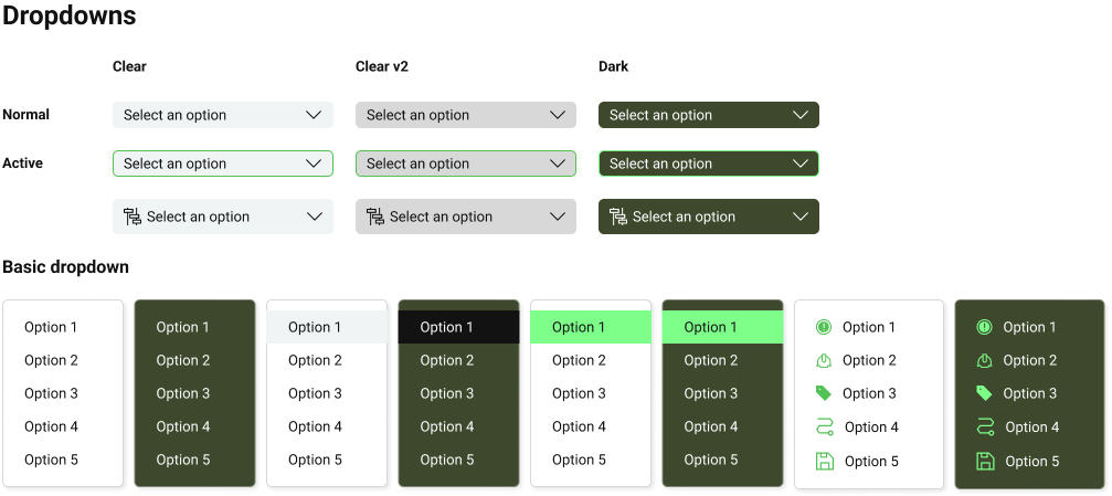 Outbuild - Design System - Dropdowns